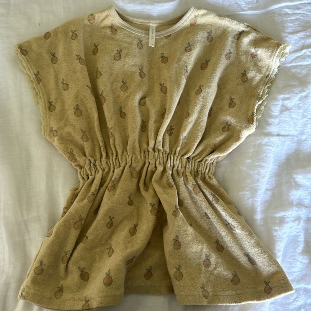 Rylee and cru terry cloth beach dress with lemons